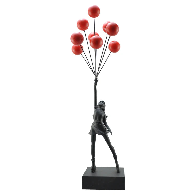 Art Balloon Girl Statues Banksy Flying Balloon Girl Sculpture