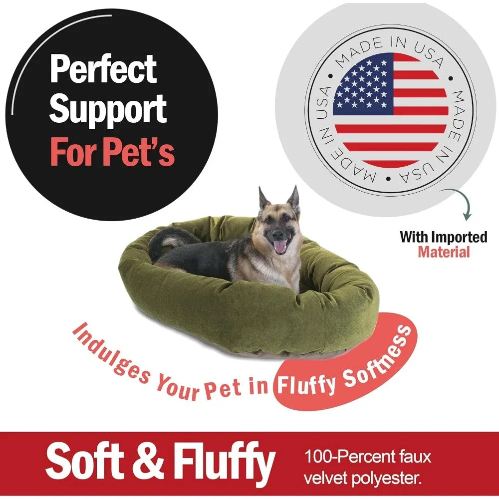 Shredded Memory Foam Orthopedic Dog Bed for Extra Large Dogs 52x35x11 Inch with Removable Washable Cover