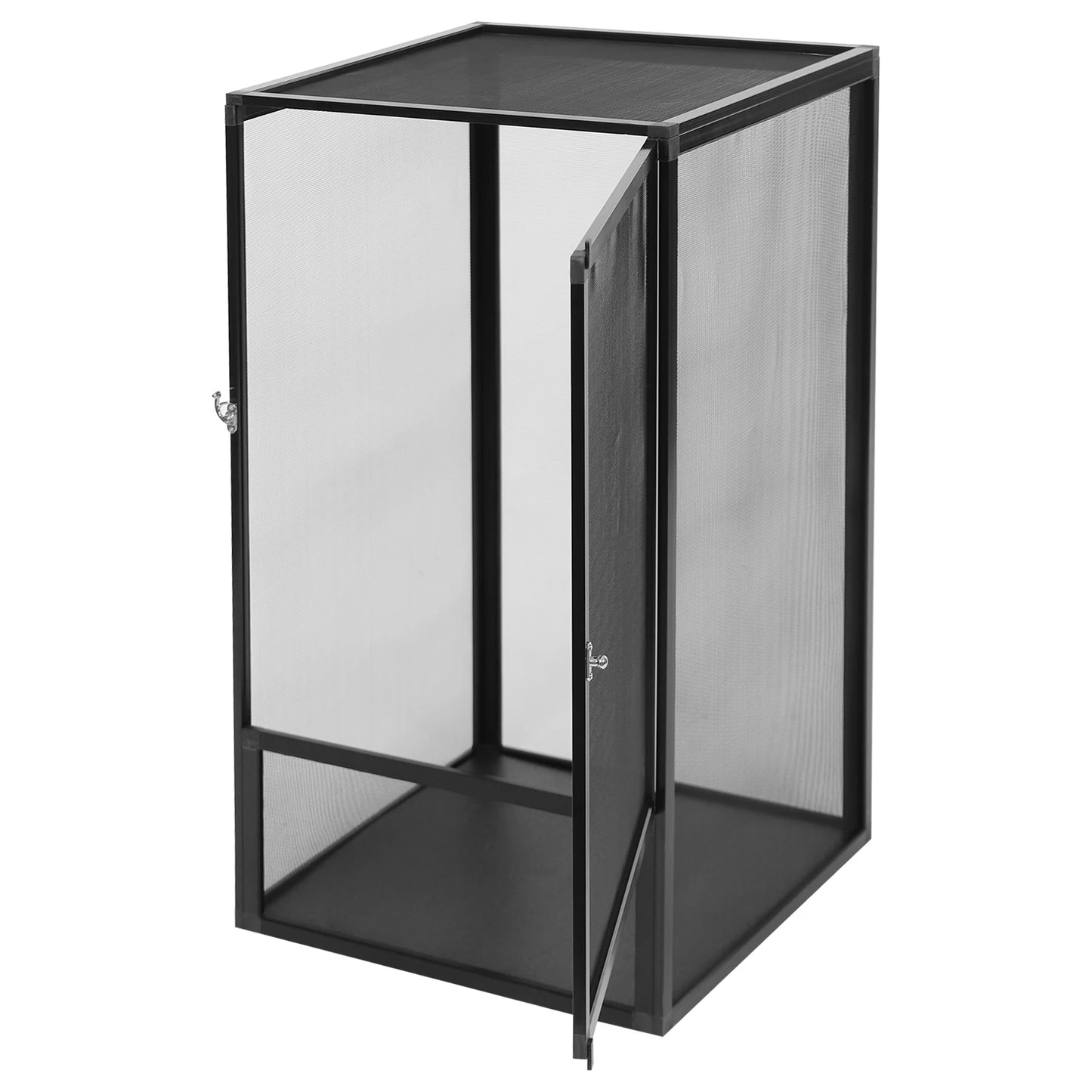 Aluminum Alloy Reptile Vivarium Screen Cage Enclosure Climbing Container Feeding Box for Snake Turtle