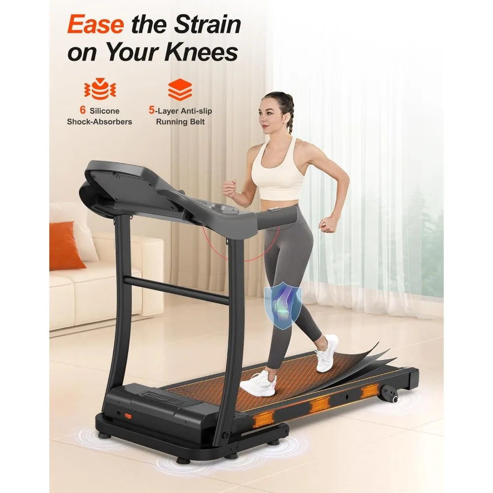 Treadmill for Home Small, 3.0HP Portable Treadmill for Home/Office, Easy Assembly Fitness Running Jogging Machine with Speakers