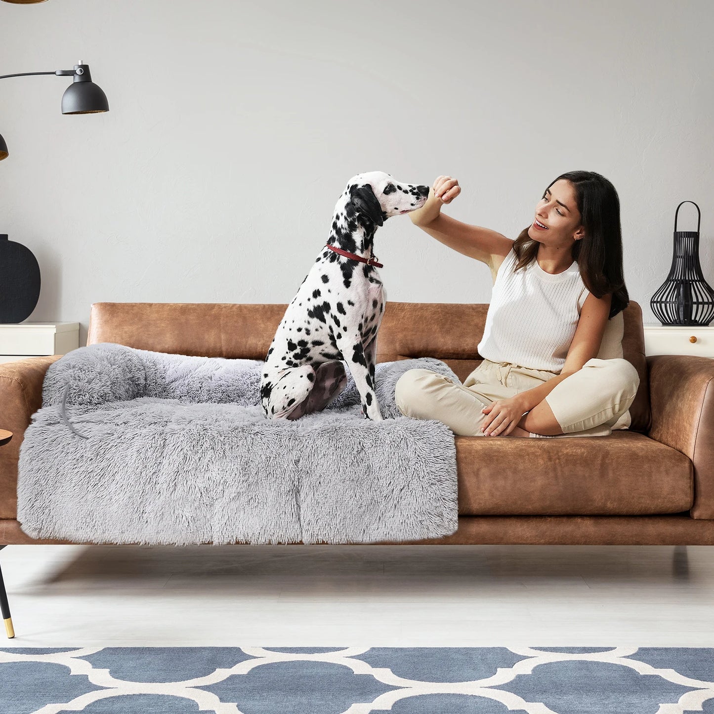 Pet Dog Bed Couch Sofa for Large Dogs Waterproof Washable Cushion Blanket in Three Colors