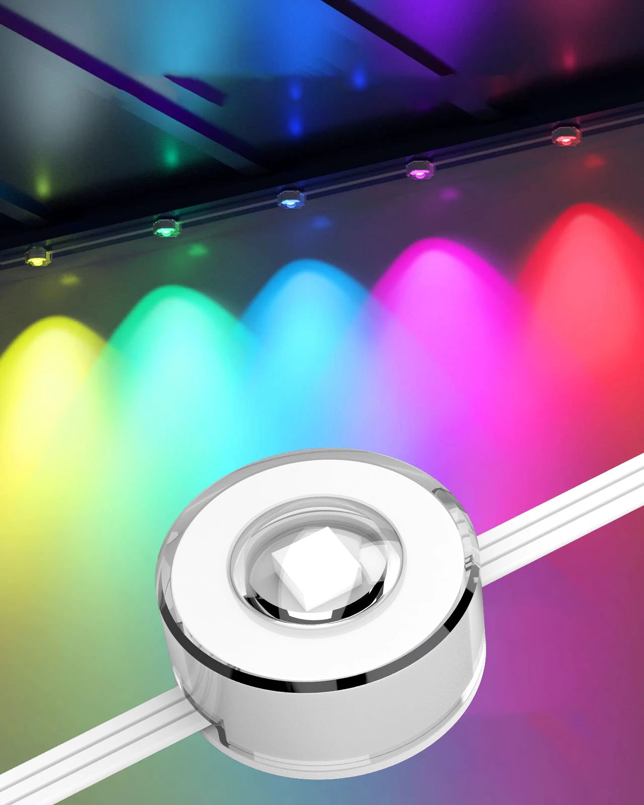 RGBIC Smart LED String Lights for Indoor Wall Use with Alexa Color Changing Feature and Music Sync Function