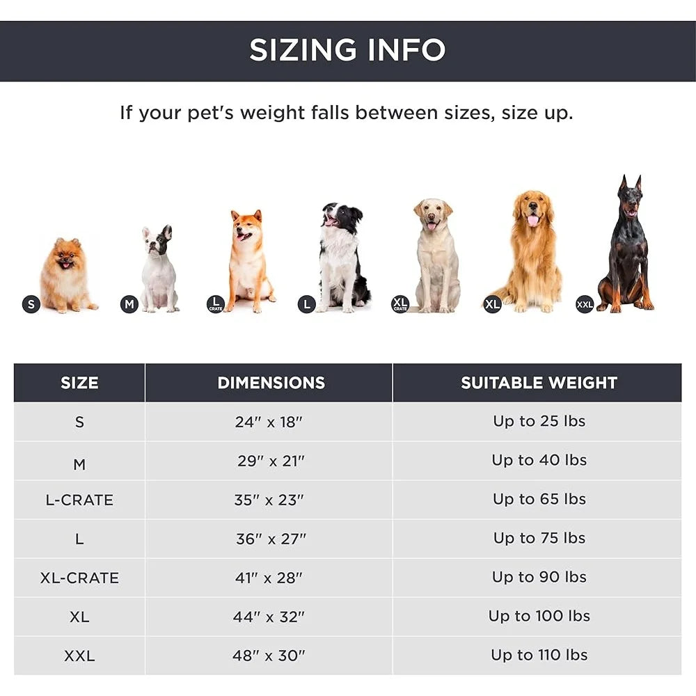 Washable Large Dog Crate Bed Lightweight Foam Mat Indoor Outdoor Travel Easy Clean Portable Dog Bedding Pet Mat 35x23