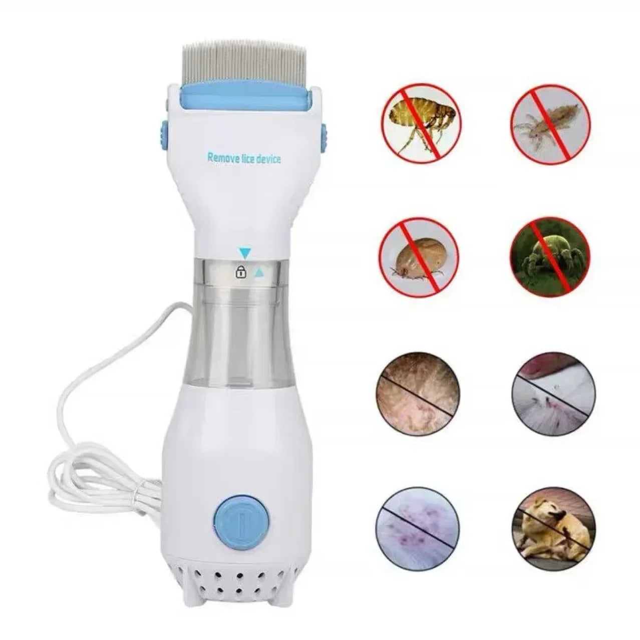 Pet Electric Lice Grabber Comb Multifunctional Flea Removal Brush for Dogs and Cats Hair Cleaner
