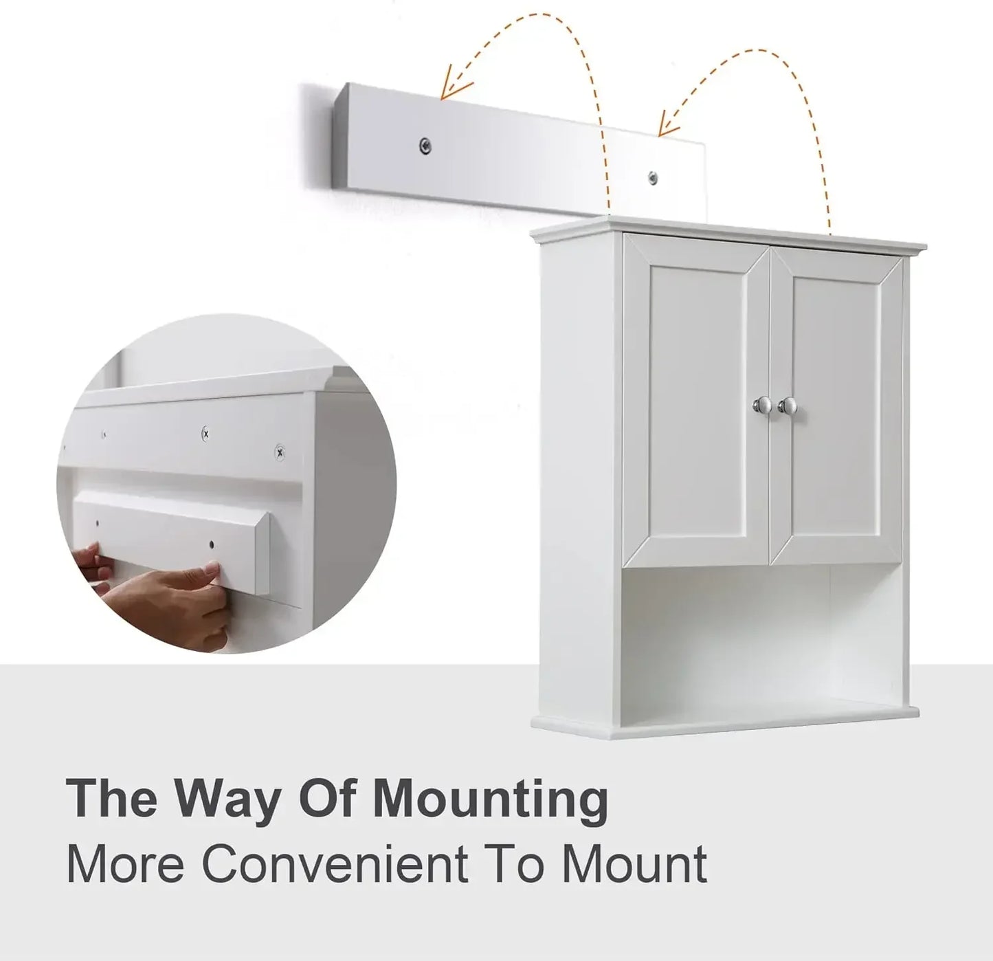 White Bathroom Wall Cabinet Over The Toilet Storage 24x30 Inch Wood Medicine Cabinet Wall Mounted