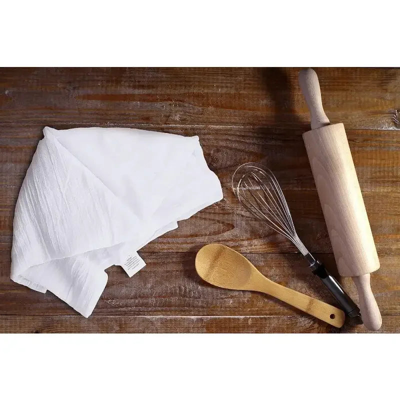 [12 Pack Flour Sack Tea Towels, 28" x 28" Ring Spun Cotton Dish Cloths - Machine Washable - for Cleaning & Drying - White