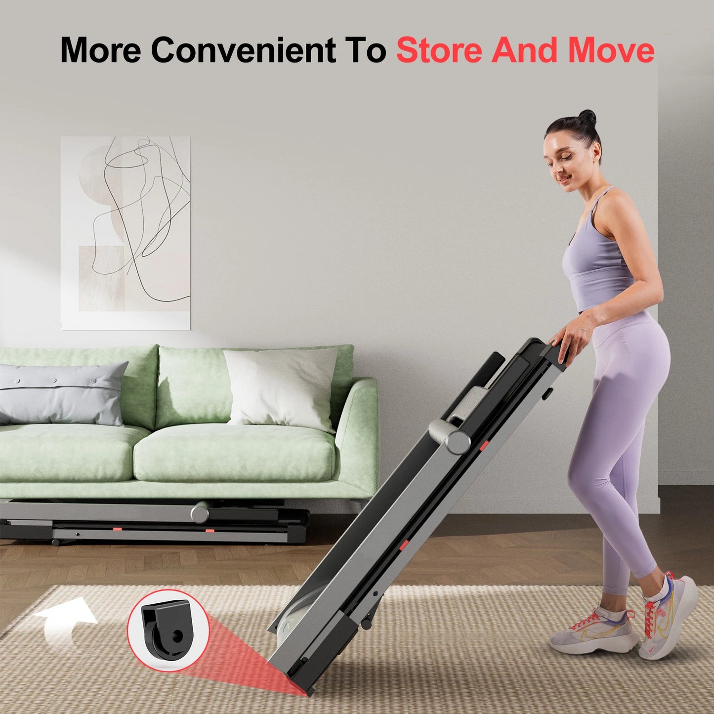 Three Point Five HP Foldable Incline Treadmill Touch Screen