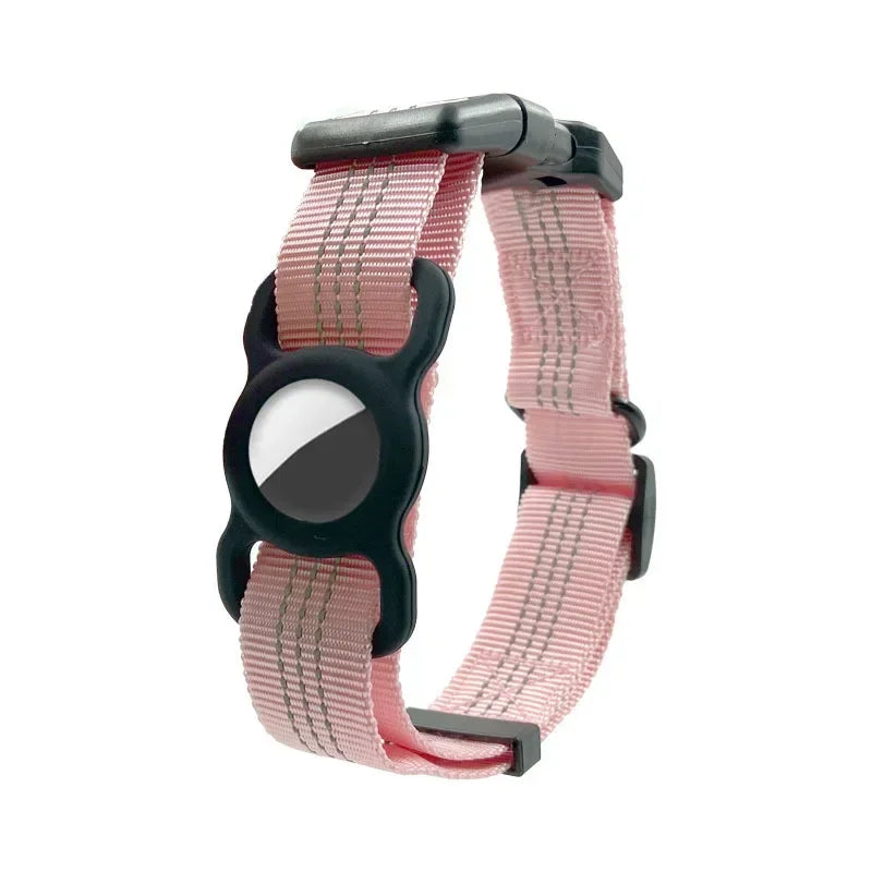 Dog Collar with AirTag Holder Reflective Nylon Anti-Lost Tracking Suit for Dogs and Cats