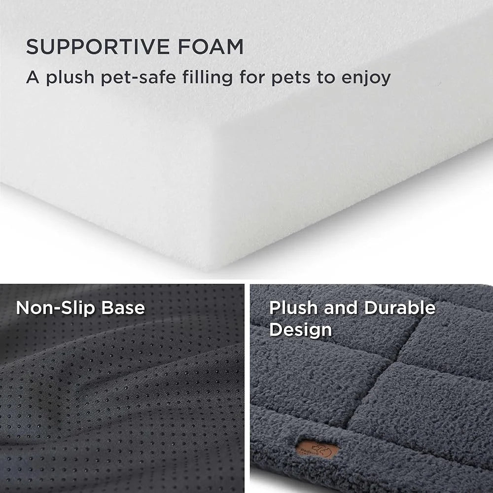 Washable Large Dog Crate Bed Lightweight Foam Mat Indoor Outdoor Travel Easy Clean Portable Dog Bedding Pet Mat 35x23
