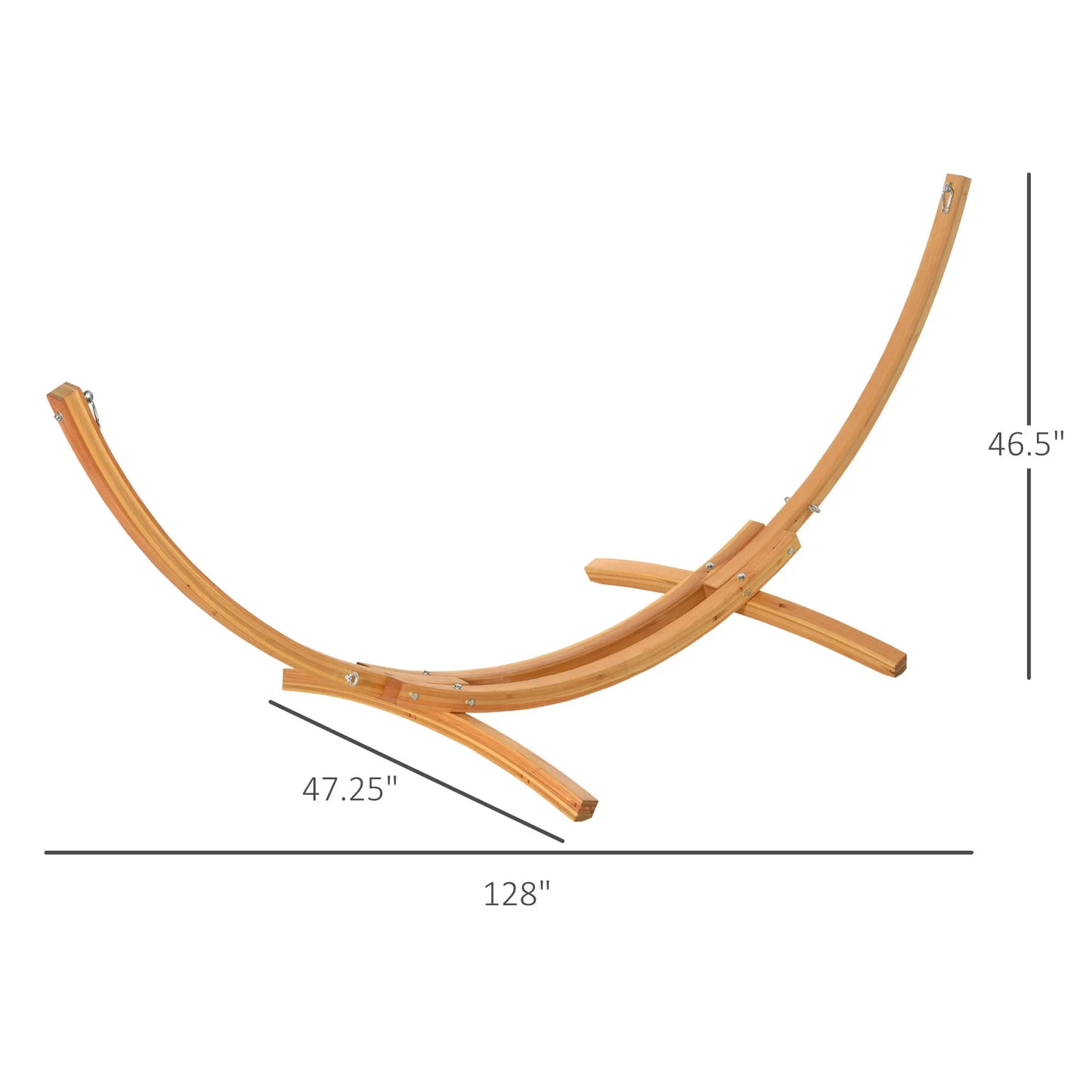 Outsunny 11 Foot Wooden Hammock Stand Universal Fit Garden Picnic Camp Accessories