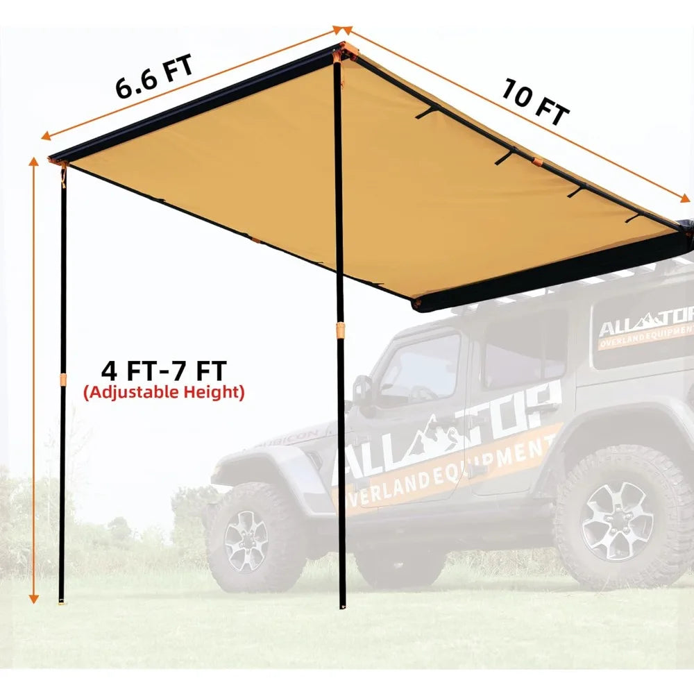 Vehicle Awning Roof Rack Pull Out Sun Shade UV50 4x4 Camping