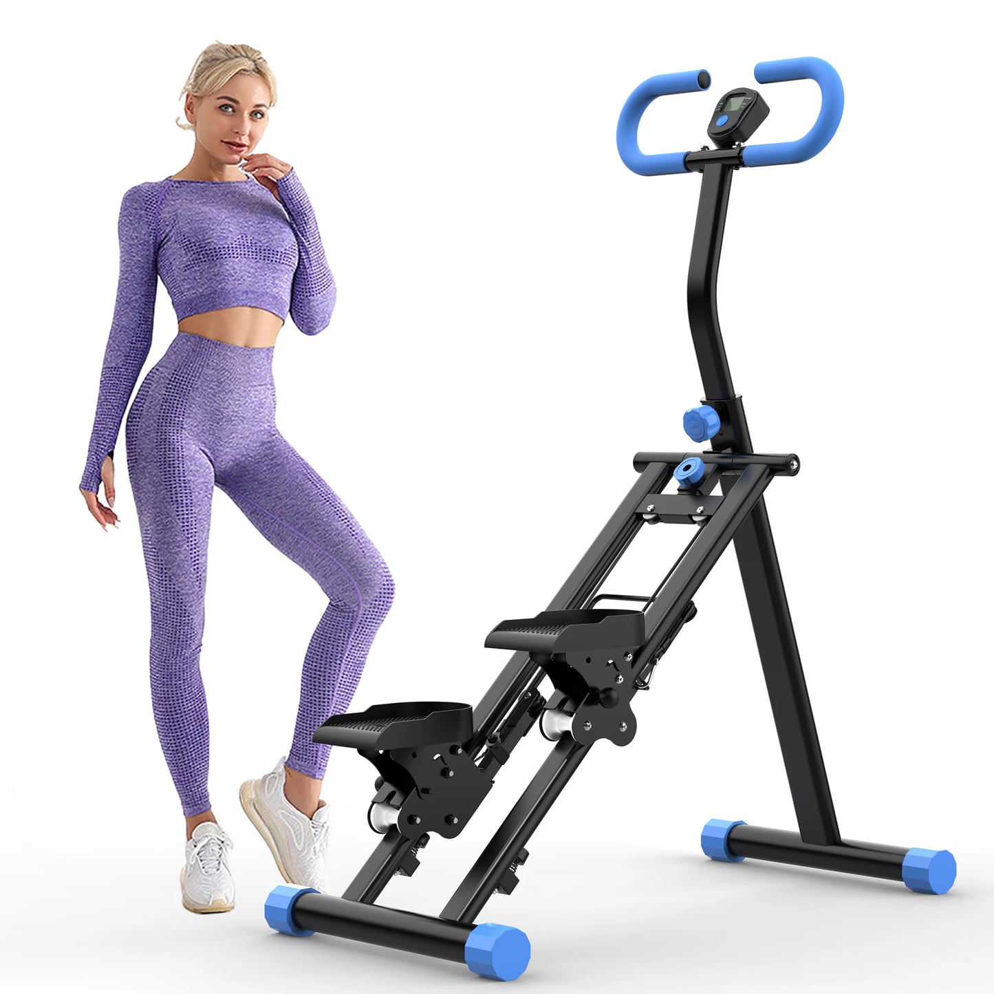 330lbs Stair Stepper Climber Machine with Handlebar Upgrade Vertical Climber Workout Machine for Full Body Exercise