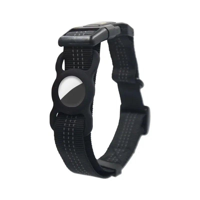 Dog Collar with AirTag Holder Reflective Nylon Anti-Lost Tracking Suit for Dogs and Cats