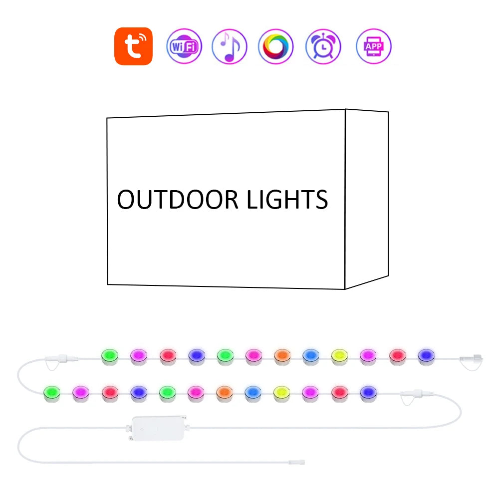 RGBIC Smart LED String Lights for Indoor Wall Use with Alexa Color Changing Feature and Music Sync Function
