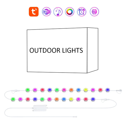 RGBIC Smart LED String Lights for Indoor Wall Use with Alexa Color Changing Feature and Music Sync Function