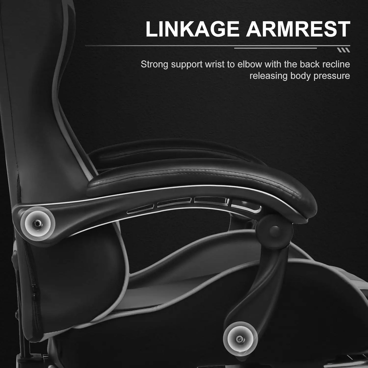 Gaming Chair Computer Chair with Footrest and Lumbar Support Height Adjustable Game Chair with 360 Degree Swivel Seat and Headrest for Office or Gaming Pure White