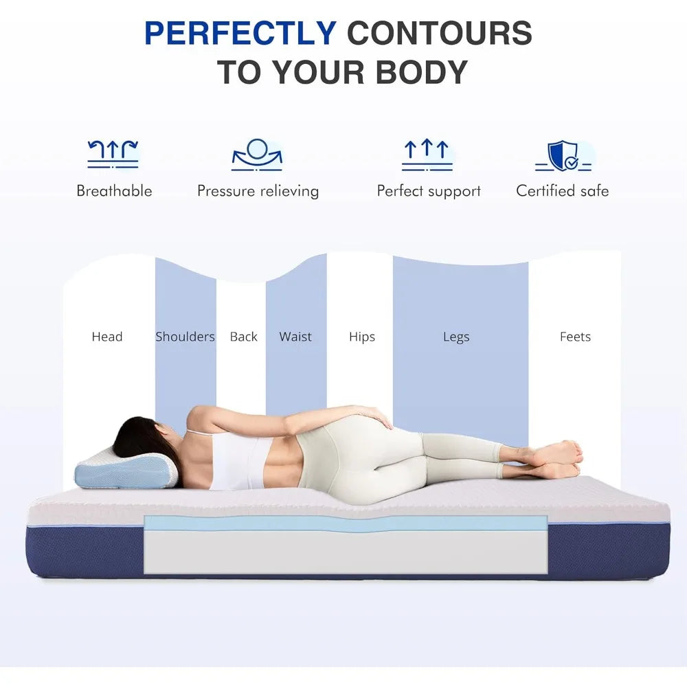 6 Inch Gel Memory Foam Mattress Full Size Pressure Relief