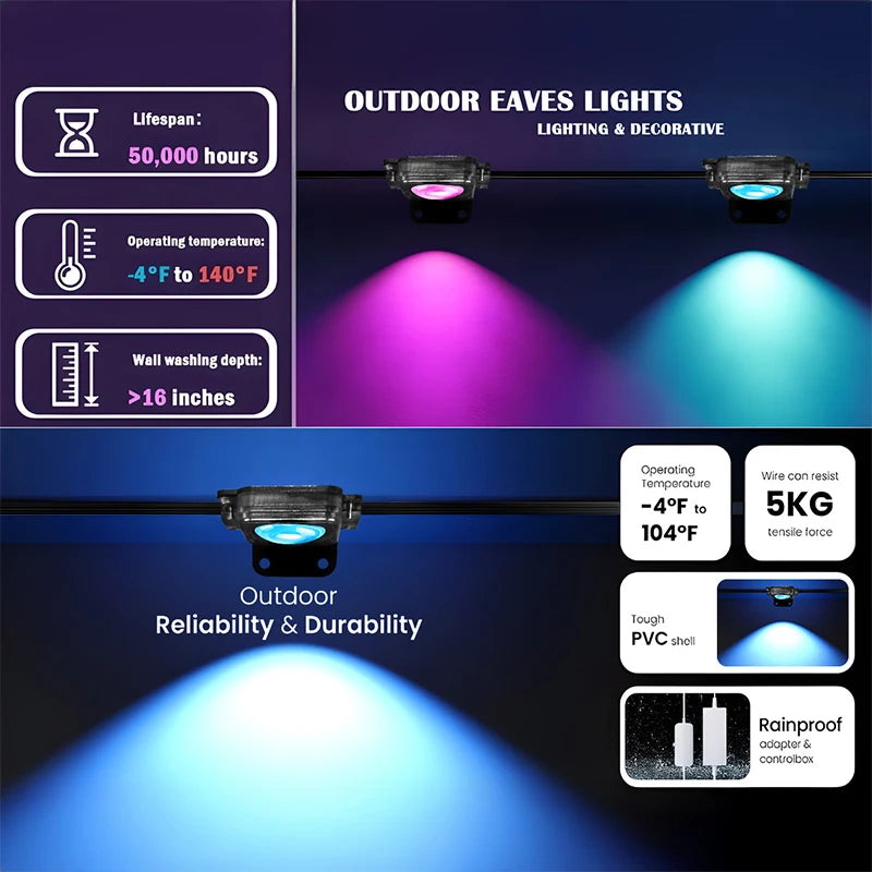 Outdoor Courtyard LED Lights for Illumination and Decoration at Birthday Parties and Weddings