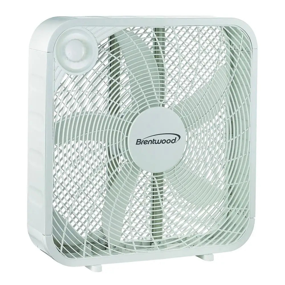 20 Inch Box Fan 3-Speed Quiet Electric Household Fan with Removable Grill Portable Design Easy Cleaning Indoor Air Circulation