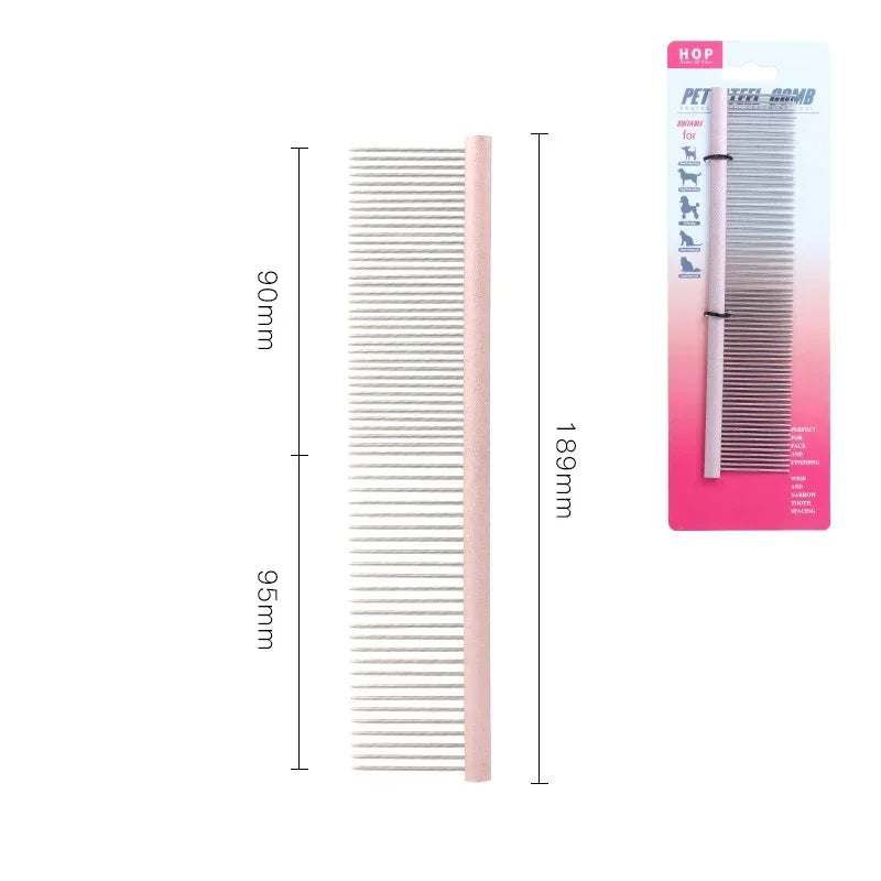 Stainless Steel Pet Grooming Comb Professional Dog Trimmer Light Aluminum Brush for Puppies