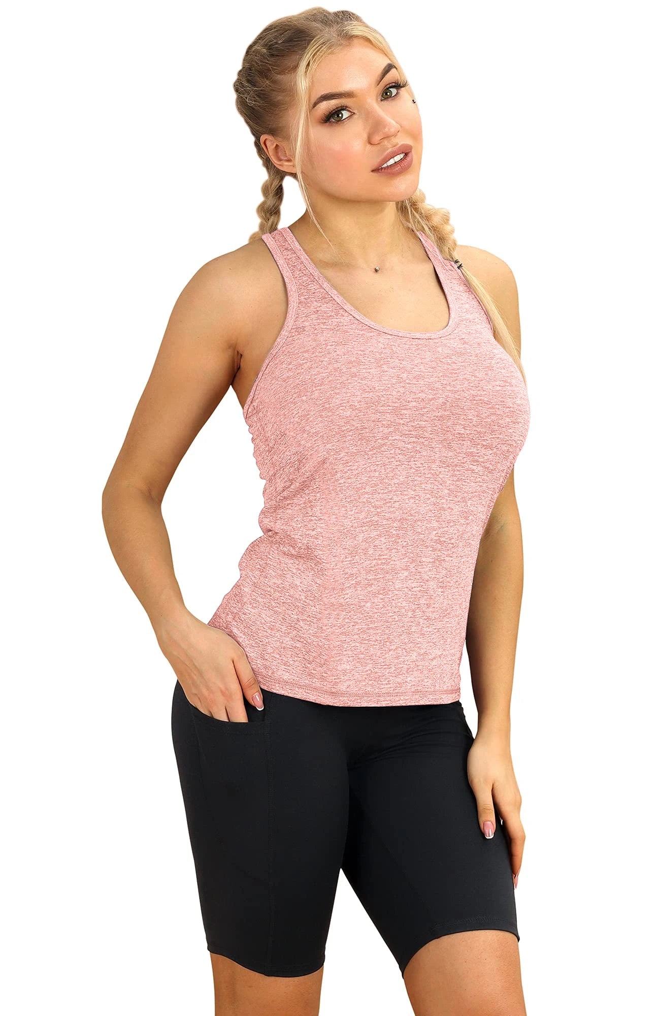 3 Pcs Women Sport Tank Tops Loose Yoga Tops Quick Dry