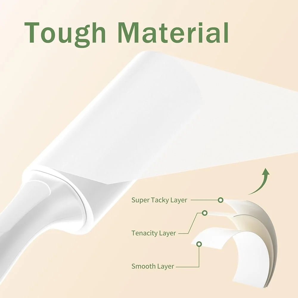 Extra Sticky Lint Roller 800 Sheets Pet Hair Removal Durable 360 Degree Rotating Handle Effective Dust Brush for Furniture and Clothes