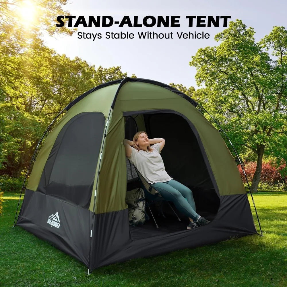 SUV Tent for Camping with Rainfly Waterproof PU3000mm Double Layer Design Car Tents for Camping SUV Tailgate Tent