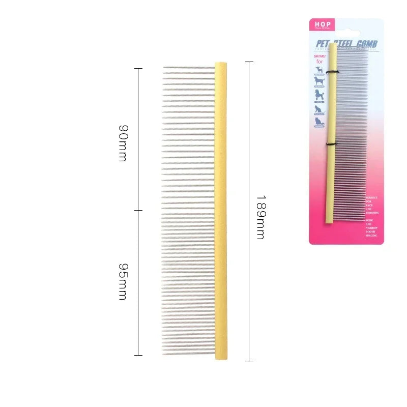 Stainless Steel Pet Grooming Comb Professional Dog Trimmer Light Aluminum Brush for Puppies