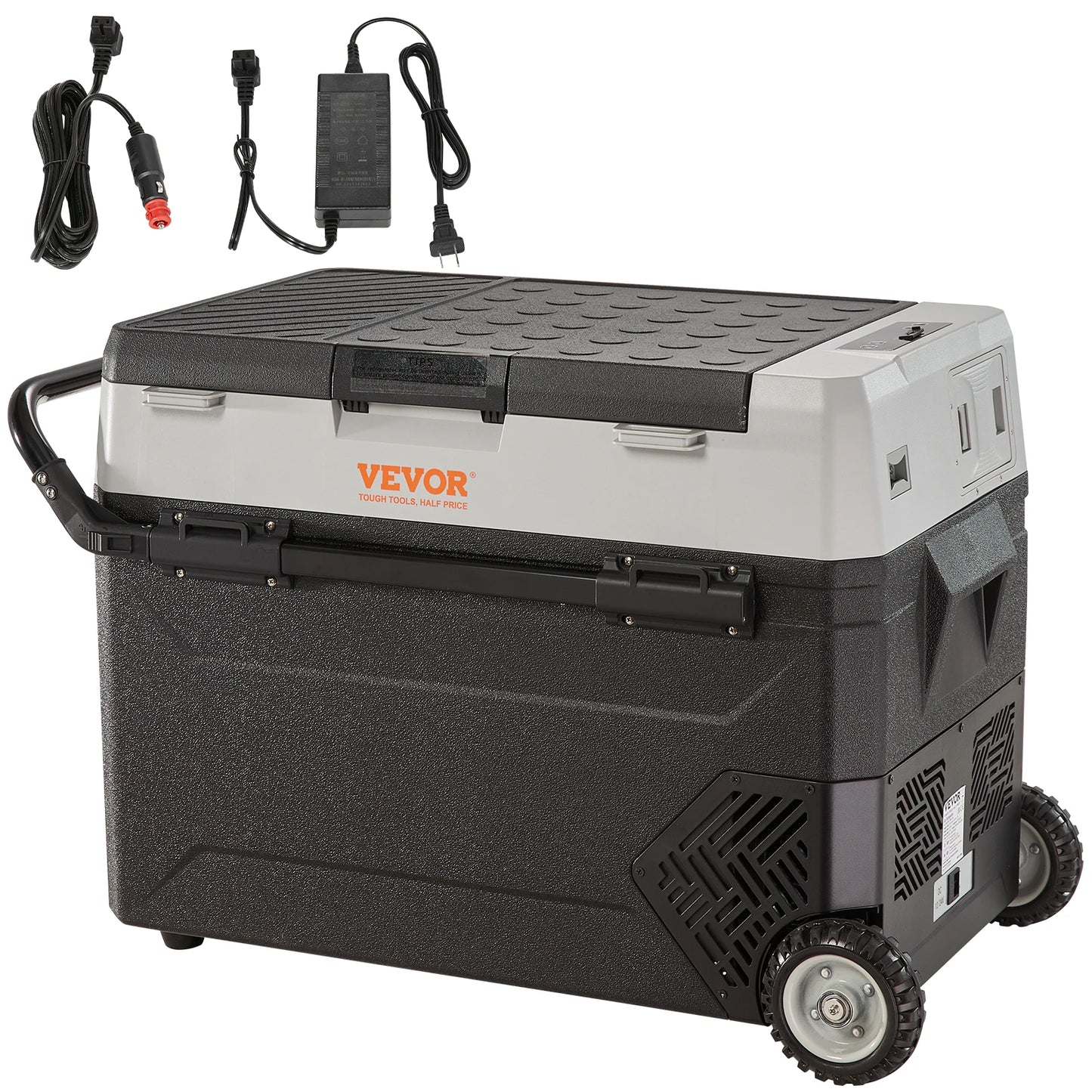 VEVOR Portable Foldable Handle Car Refrigerator 35L 45L 55L Compressor Freezer for Camping Picnics Travel