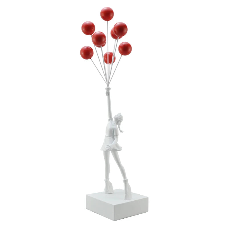 Art Balloon Girl Statues Banksy Flying Balloon Girl Sculpture