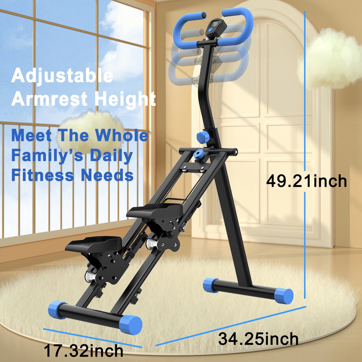 330lbs Stair Stepper Climber Machine with Handlebar Upgrade Vertical Climber Workout Machine for Full Body Exercise