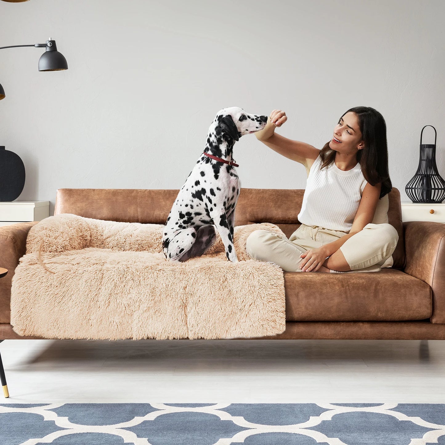 Pet Dog Bed Couch Sofa for Large Dogs Waterproof Washable Cushion Blanket in Three Colors