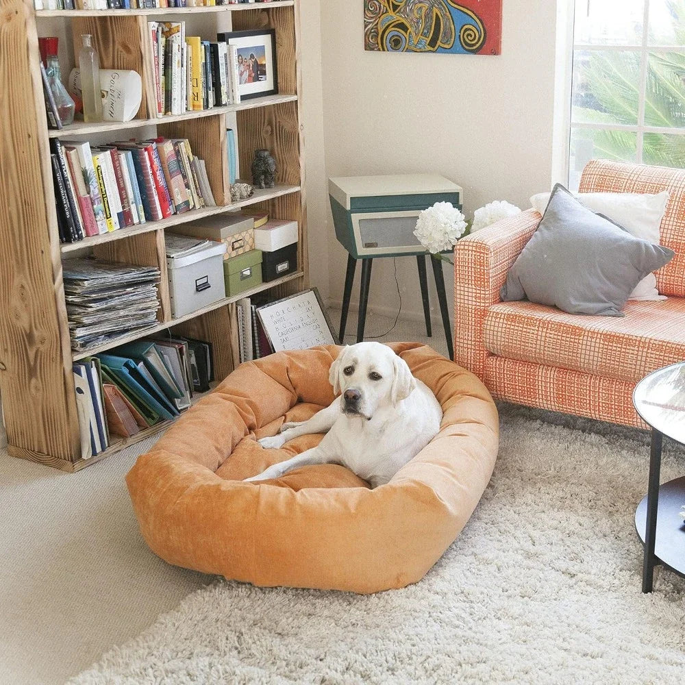 Shredded Memory Foam Orthopedic Dog Bed for Extra Large Dogs 52x35x11 Inch with Removable Washable Cover
