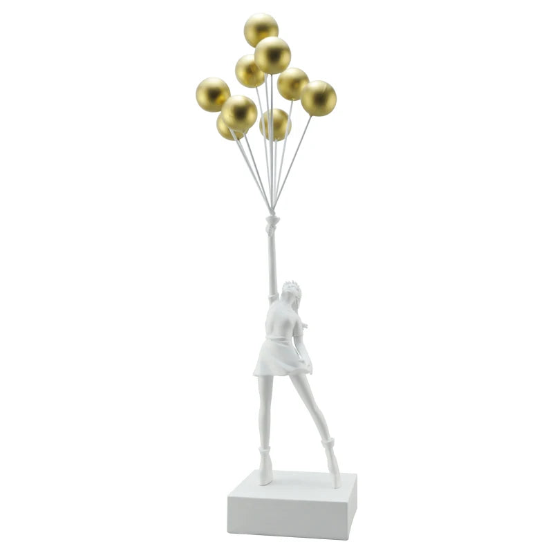 Art Balloon Girl Statues Banksy Flying Balloon Girl Sculpture