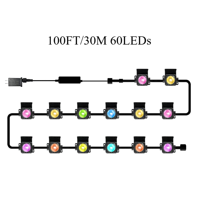 Outdoor Courtyard LED Lights for Illumination and Decoration at Birthday Parties and Weddings