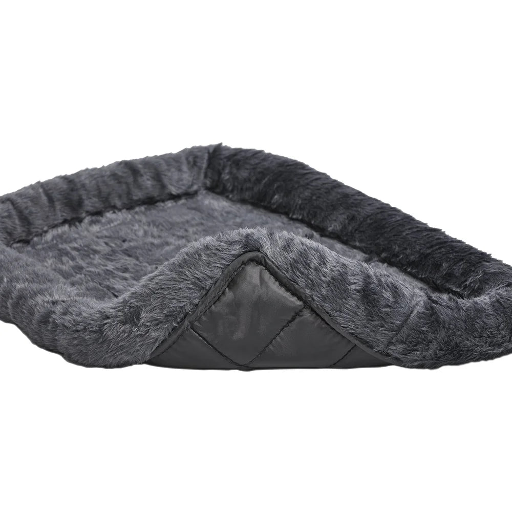 QuietTime Bolstered Dog Bed for XL Dogs Cushioned Polyester Base Comfortable Plush Pet Bedding Soft Resting Place 54 Inch Crate Fit