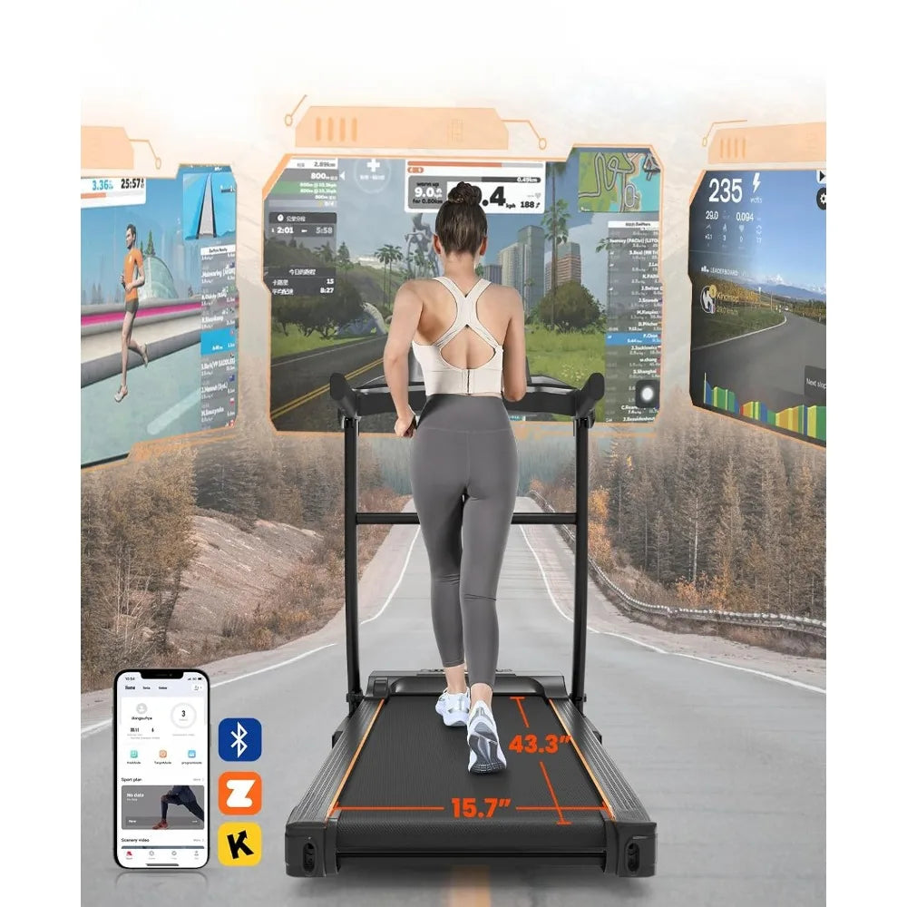 Treadmill for Home Small, 3.0HP Portable Treadmill for Home/Office, Easy Assembly Fitness Running Jogging Machine with Speakers