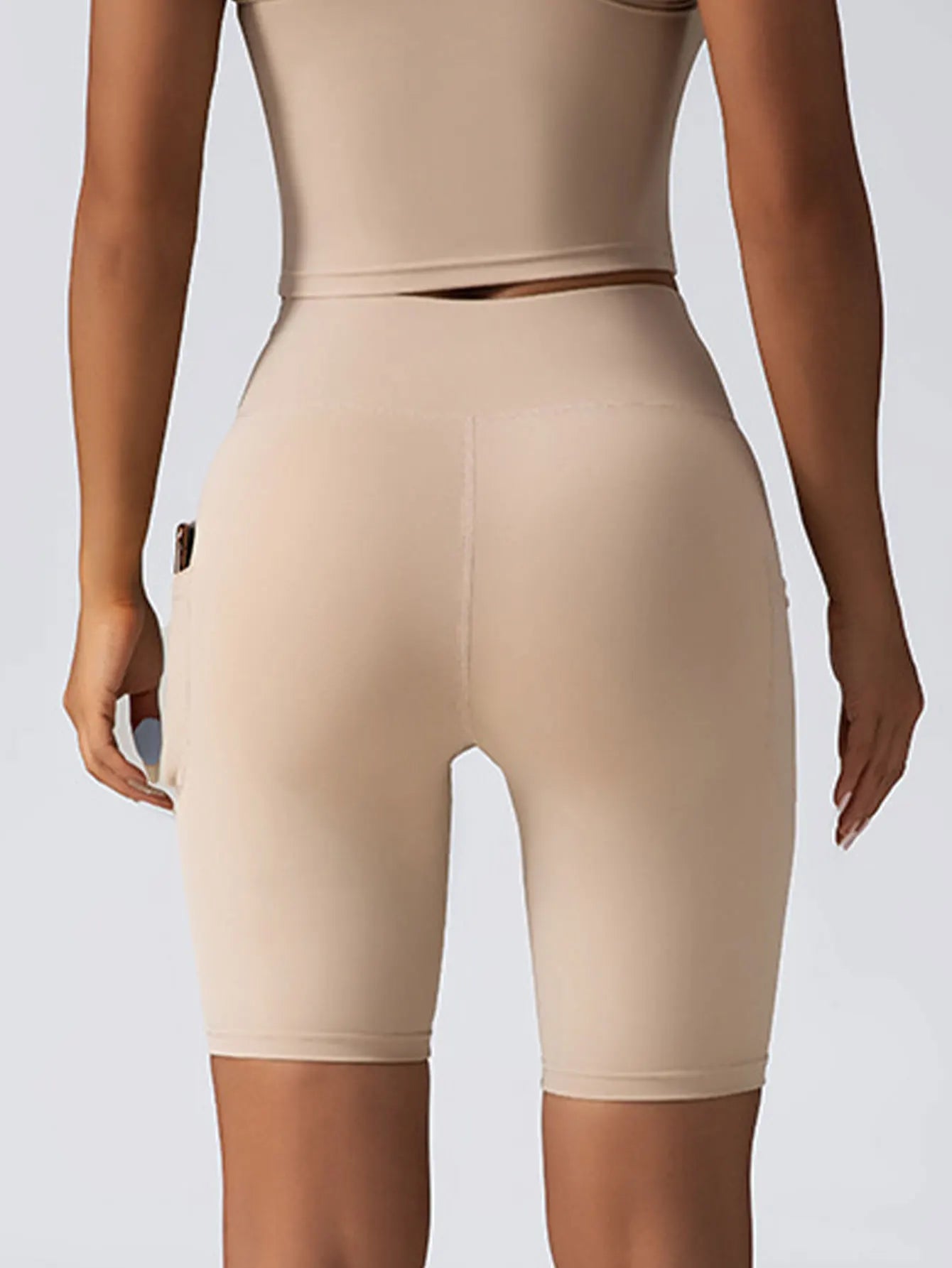 3 Pack Women's High Waist Yoga Shorts Tummy Control Athletic Workout Running Shorts with Deep Pockets