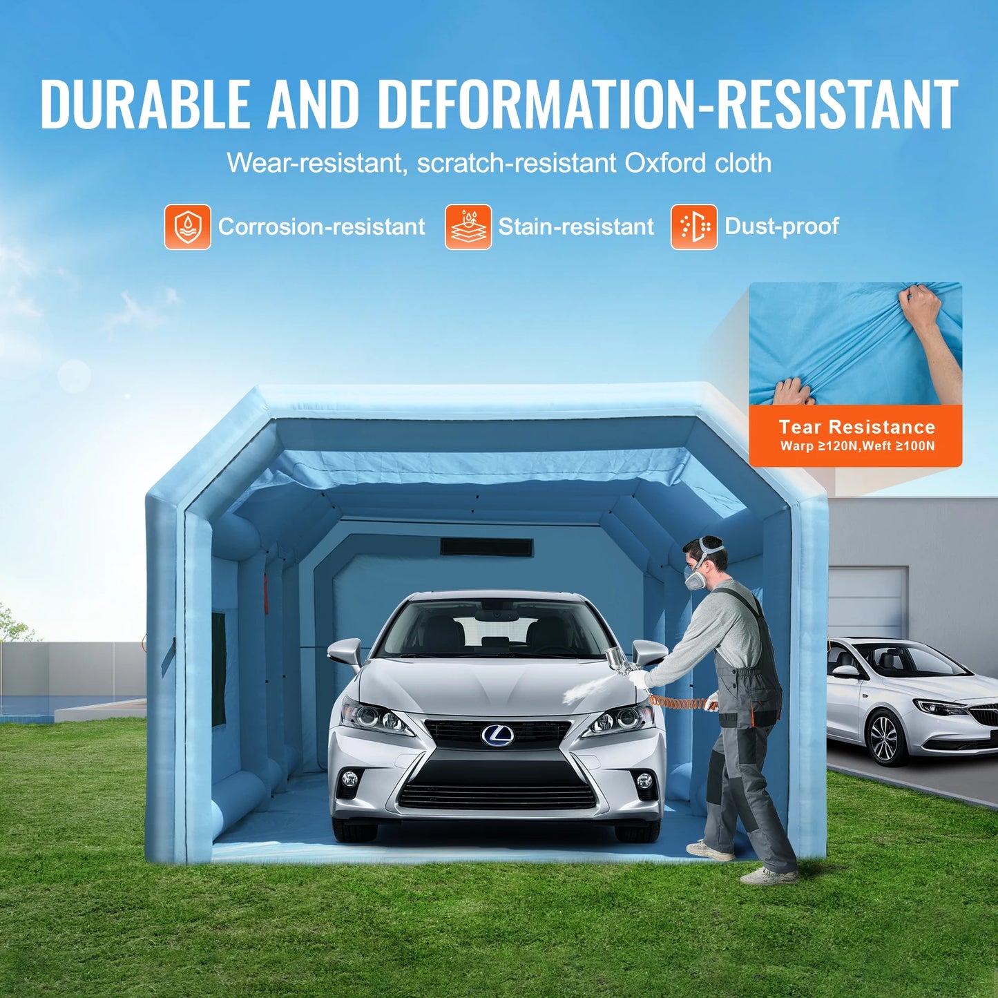 SucceBuy Inflatable Paint Booth Portable Spray Booth