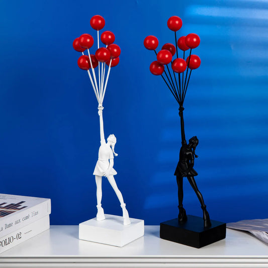 Art Balloon Girl Statues Banksy Flying Balloon Girl Sculpture