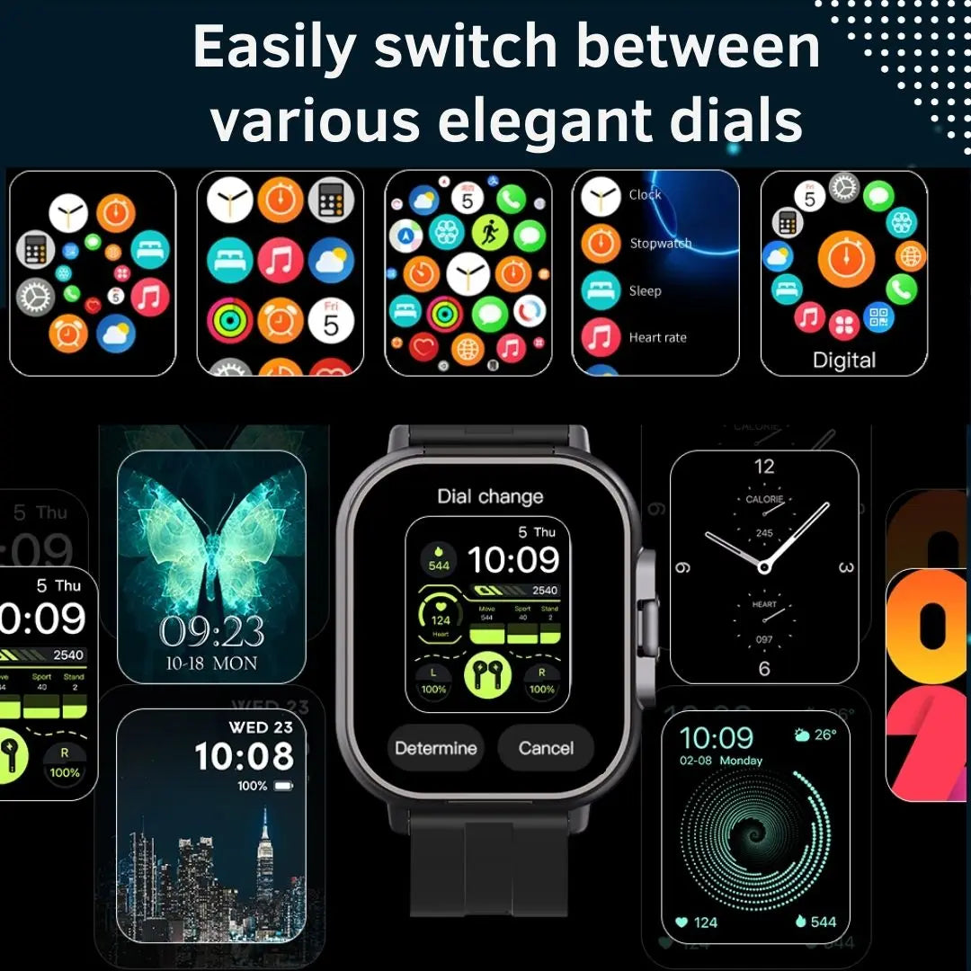 D8 2 In 1 Smartwatch And Earbuds NFC Music Control Sleep Monitor Fitness Tracker For iPhone And Android