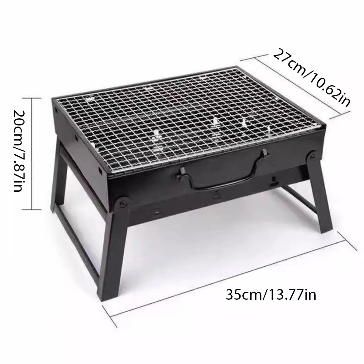 Portable Charcoal BBQ Grill Stainless Steel Mini Tool Kit