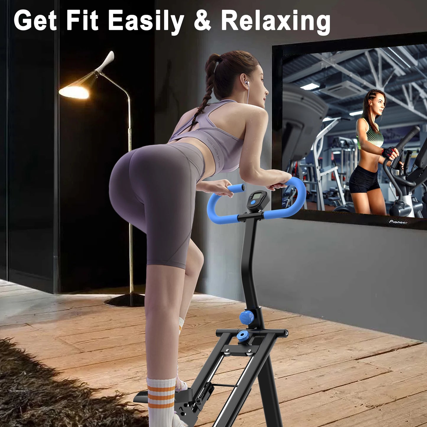 330lbs Stair Stepper Climber Machine with Handlebar Upgrade Vertical Climber Workout Machine for Full Body Exercise