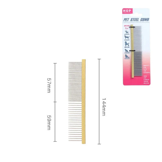 Stainless Steel Pet Grooming Comb Professional Dog Trimmer Light Aluminum Brush for Puppies