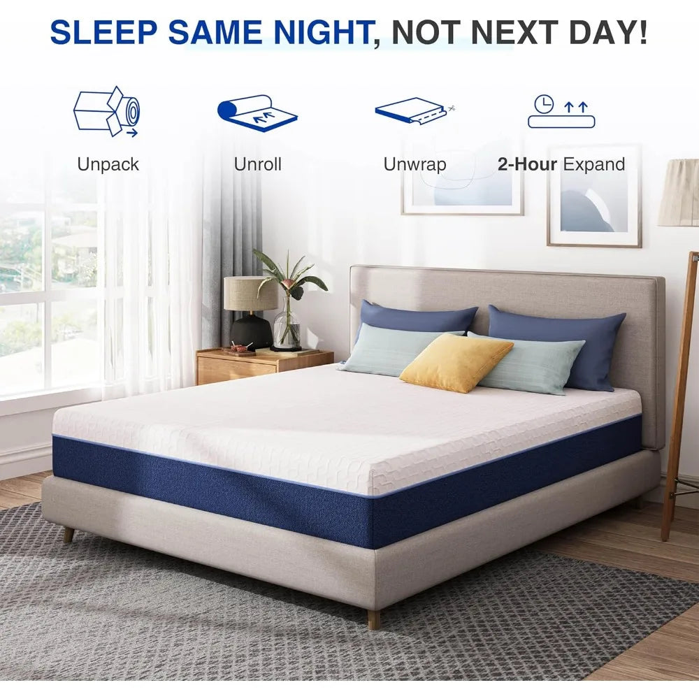 6 Inch Gel Memory Foam Mattress Full Size Pressure Relief