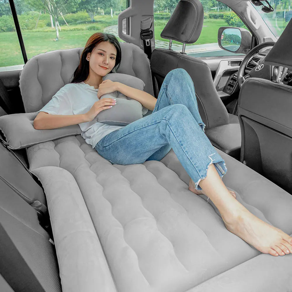 Portable SUV Travel Air Mattress Cushion Inflatable Car Bed Mattress with 2 Pillows Outdoor Camping Cushion
