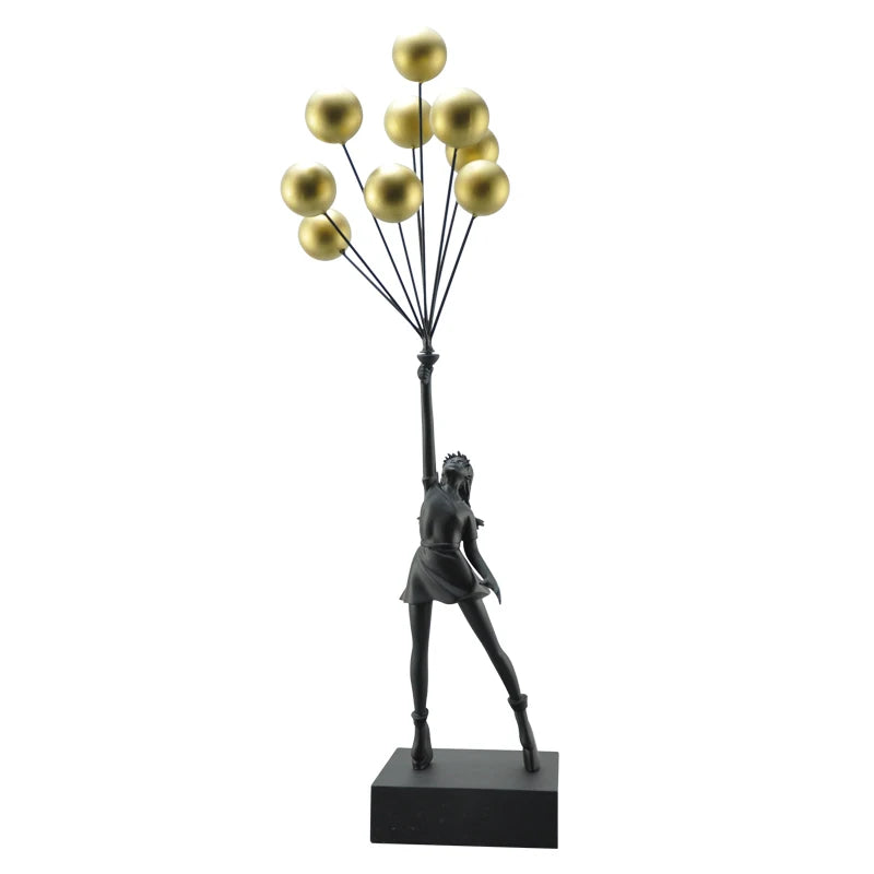 Art Balloon Girl Statues Banksy Flying Balloon Girl Sculpture