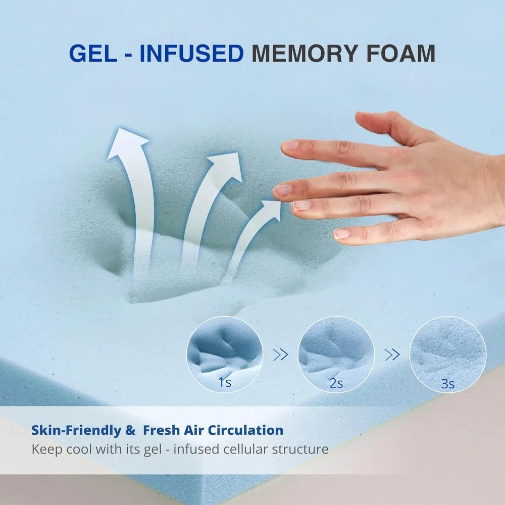 6 Inch Gel Memory Foam Mattress Full Size Pressure Relief