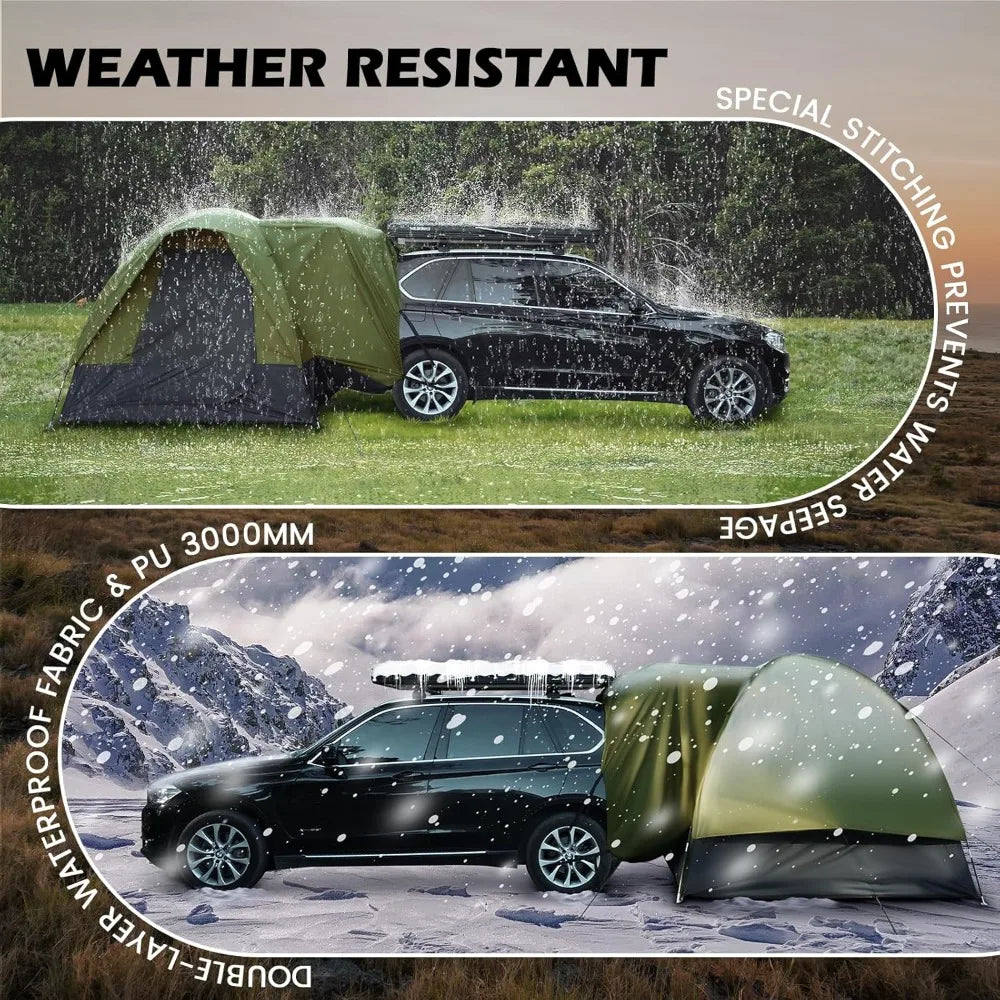 SUV Tent for Camping with Rainfly Waterproof PU3000mm Double Layer Design Car Tents for Camping SUV Tailgate Tent