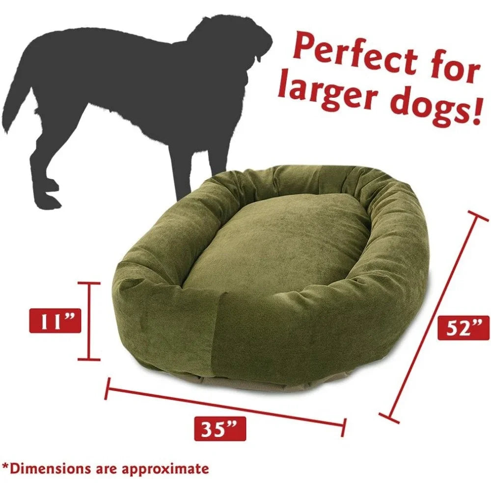 Shredded Memory Foam Orthopedic Dog Bed for Extra Large Dogs 52x35x11 Inch with Removable Washable Cover